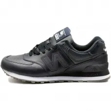 Кроссовки New Balance 574 тёмно-синие кожаные