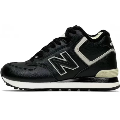 New Balance 574 Mid Leather черные зима