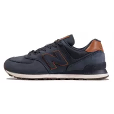 Кроссовки New Balance 574 синие с коричневым
