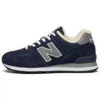 New Balance 574 замшевые темно-синие с мехом