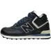 Кроссовки New Balance 574 Mid Blue Leather с мехом