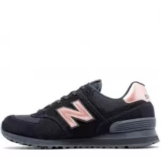 Кроссовки New Balance 574 черные с бронзой